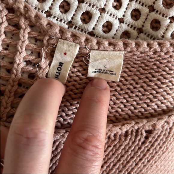 Anthropologie Moth Madeira Eyelet Back Sweater - Picture 13 of 15